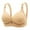 Beige, variant on Front Closure Bras Women Pullover Bra Feature V-Neck Full-Figure Bra Style W-213 Green M