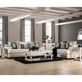thumbnail image 2 of Furniture of America Mystie Chenille Loveseat with Nailhead Trim in Ivory, 2 of 8