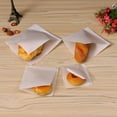 thumbnail image 2 of 100Pcs Oil Proof White Paper Bag Sandwich Donut Disposable Takeaway Food Coated Greaseproof Fried Chicken Burger Packing, 2 of 6