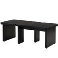 thumbnail image 5 of 35.43*31.49 inch Detachable L-Shape Coffee Table for Primary Living Space Rounded Corners Streamlined Splice, 5 of 6
