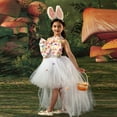 thumbnail image 3 of KelaJuan Girl's 3 Piece Easter Bunny Costume Set Halter Neck Tutu Dress + Bow + Rabbit Ear Headband Outfit Toddler Little Girls Clothes, 3 of 7