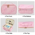 thumbnail image 5 of Unique Bargains Floral Makeup Bag Zipper Flower Cosmetic Pouch Pink, 5 of 7