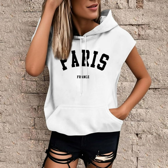 Hauaitttt Women Plus Size Fashion Letter Hooded Sweatshirt Short Sleeve Loose Blouse Top 3x Sleeveless Back Cropped Tops plus Size Top Women Adjustable Tops for Women Pack Athletic Crop V Neck