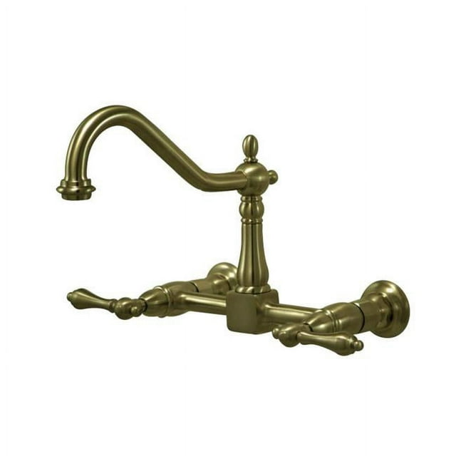 Kingston Brass Robinet de Cuisine Mural 8 Pouces en Laiton Antique