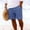 Dark Blue, variant on Loose Denim Shorts for Men Classic Elastic waist Straight Wide Leg Knee Length Shorts Outdoor Casual Fashion Jean Solid Color Shorts With Pockets