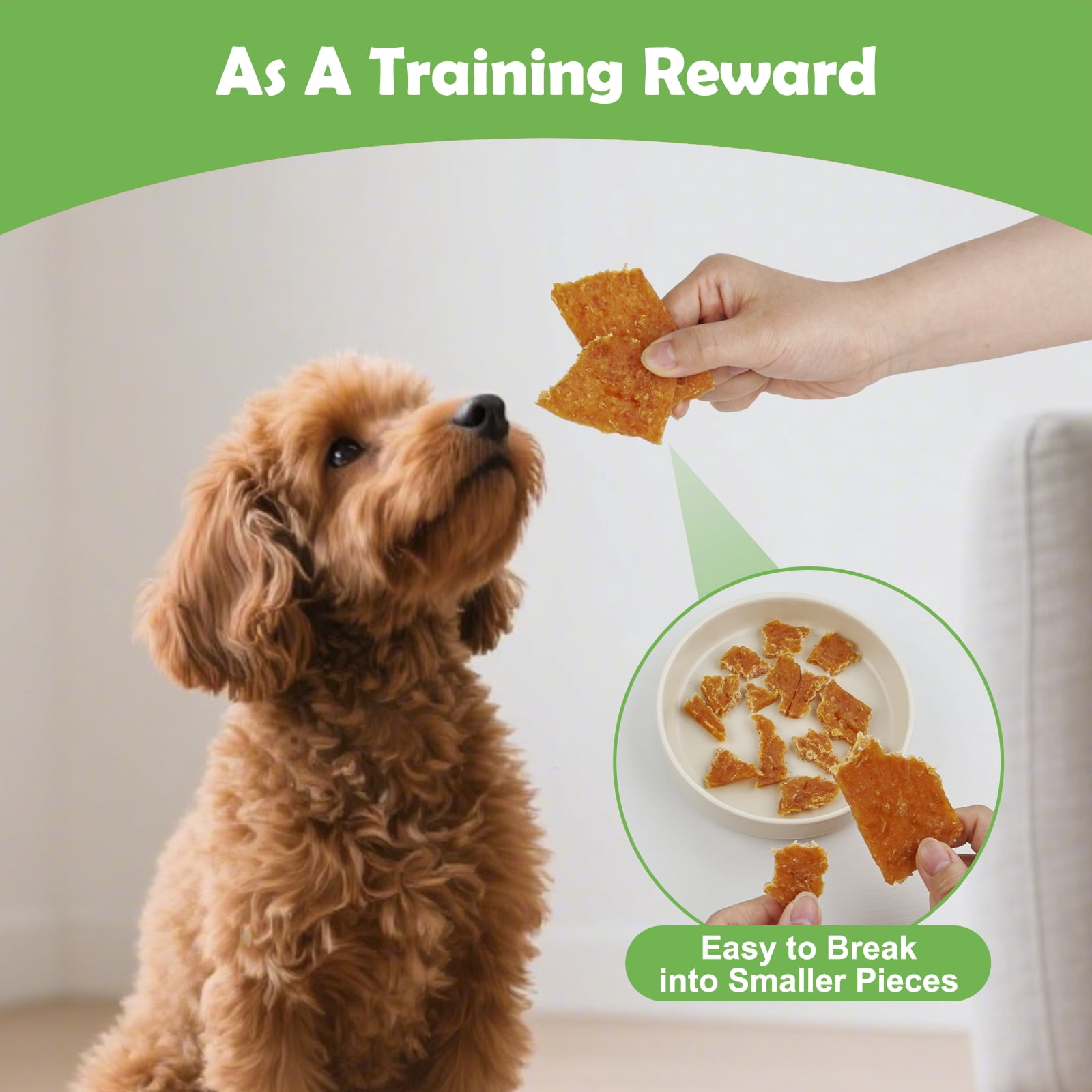 MON2SUN Chicken & Pumpkin Jerky Slice Small Dog Treats, 21.2 oz