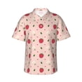 thumbnail image 2 of Xecao Strawberry print Hawaiian shirt - a stylish short-sleeve button-down for men, perfect for casual beach and tropical outings., 2 of 9