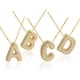 thumbnail image 4 of ZACHÉ Collar chapado en oro de 18 quilates con delicada circonita cúbica, alfabeto de burbujas, 26 letras AZ, collar con monograma personalizado, collar con inicial de globo, regalo para mujeres y niñ, 4 of 4