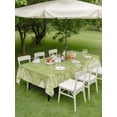 thumbnail image 3 of Outdoor Tablecloth with Umbrella Hole and Zipper, Sage Green Leaves Rectangle Table Cloth 60x120 Inch Waterproof Tablecloth, Summer Botanical Pastoral Picnic Table Cover for Patio Camping, 3 of 7