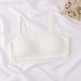 thumbnail image 2 of Girls' Cotton Spaghetti Strap Sport Bra Camisole Shelf Bra Soft Comfortable Everyday Outfits(White,10-16 Years), 2 of 4