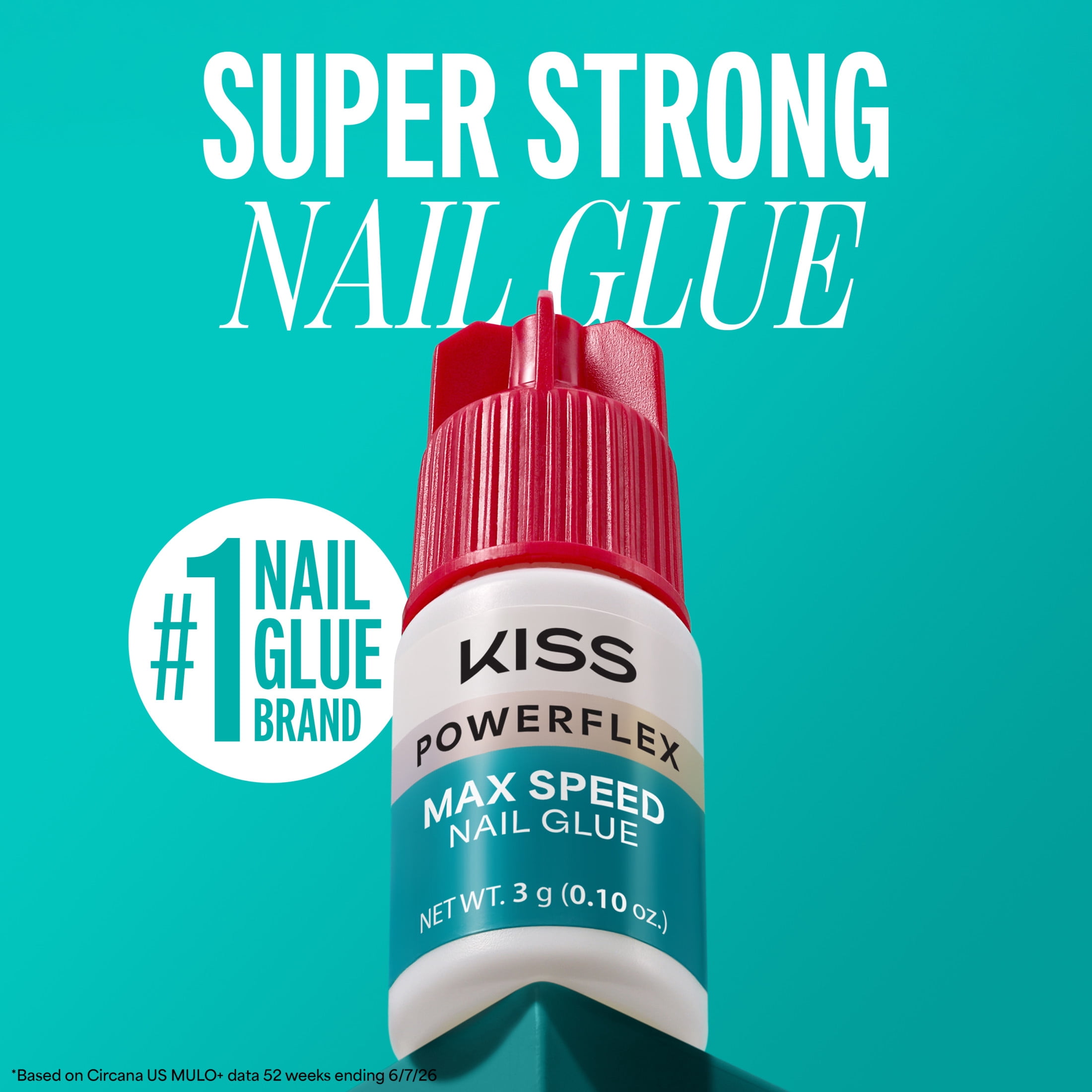 (8 pack) Kiss PowerFlex Maximum Speed Superior Strength Squeeze-On Nail Glue, 0.1 oz Bottle