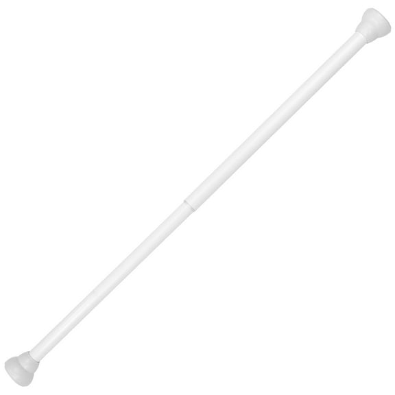 EXHUMKY Curtain Tension Rods 1Set White Plastic for Renters