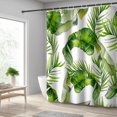thumbnail image 3 of Boho Floral Shower Curtain for Bathroom, Chic Modern Abstract Home Bathroom Decor, Vintage Bohemia Style (72 x 72, Tropical Leave, 3 of 5