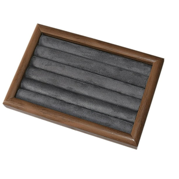 Bandeja organizadora de joyas Bandeja de almacenamiento de joyas Accesorios de encimera Joyería decorativa Nuez
