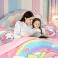 thumbnail image 4 of Manfei Axolotl Print Queen Comforter Set,3D Printed Animal Comforter Sets Queen,Pink Reversible,3 Pieces,1 Comforter and 2 Pillowcases, 4 of 7