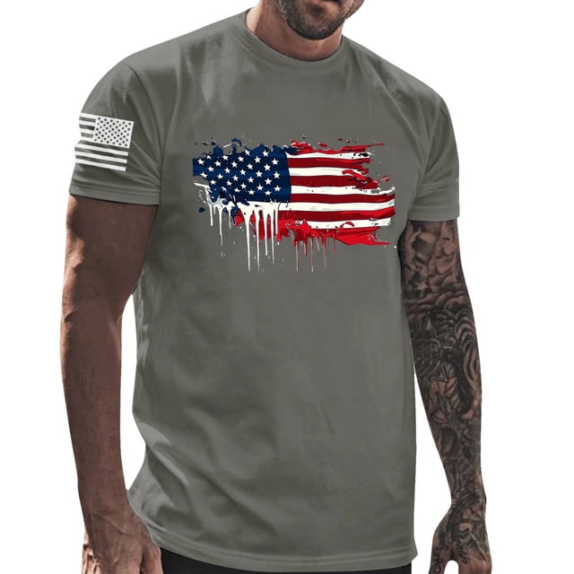 Tops para hombre, blusas y camisas de manga corta con cuello redondo para hombre, jersey informal con cuello redondo estampado para hombre, pantalones cortos deportivos para fitness, blusa para hombre