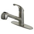 thumbnail image 1 of Gourmetier Gsc888Nclsp Robinet de Cuisine à Poignée Unique avec Pulvérisateur Rétractable, Nickel Brossé, 1 of 1