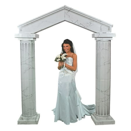Marble Fluted Arch Way - Party Decor - 1 Piece