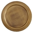 thumbnail image 2 of Saro Lifestyle Dot Rim Metal Charger Plates (Set of 4) Gold, 2 of 5