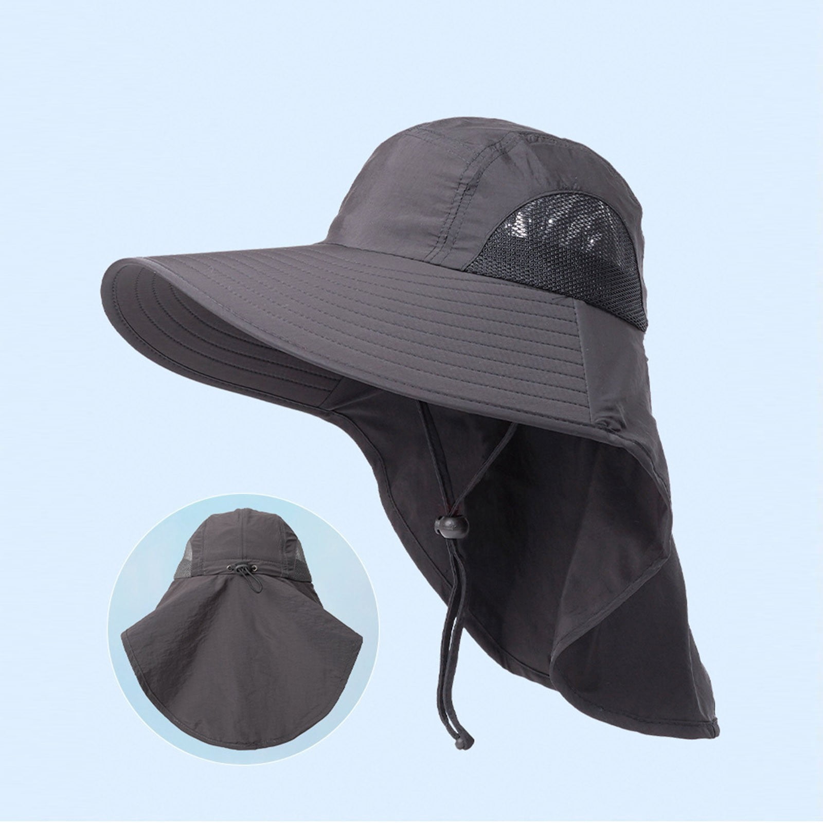 Unisex Mesh Breathable Neck Flap Sun Hat, UPF 50+ UV 