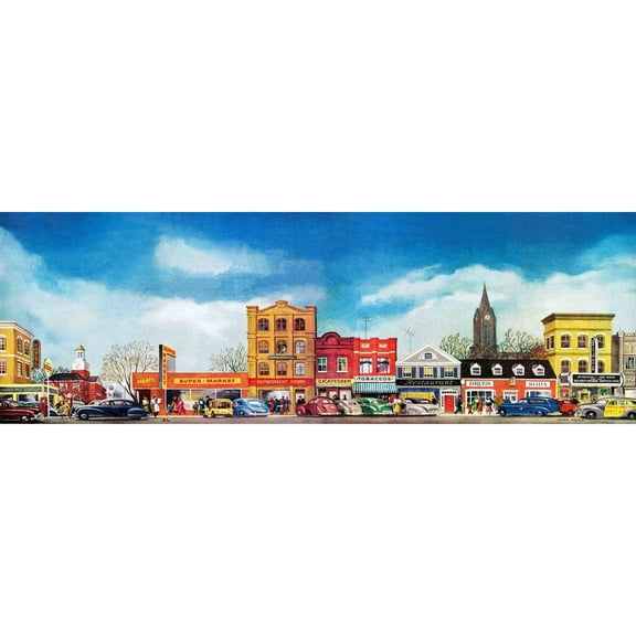 "City Life" Painting Print on Canvas