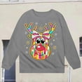 thumbnail image 5 of gcong Christmas Sweatshirt for Kids Girls Long Sleeve Crewneck Pullover Santa Claus Reindeer Print Sweat Shirt Toddler Winter Shirt Fall Tops, 5 of 5