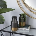 thumbnail image 2 of DecMode 9", 8"H Gold Metal Vase with Gold Accents, Set of 2, 2 of 7