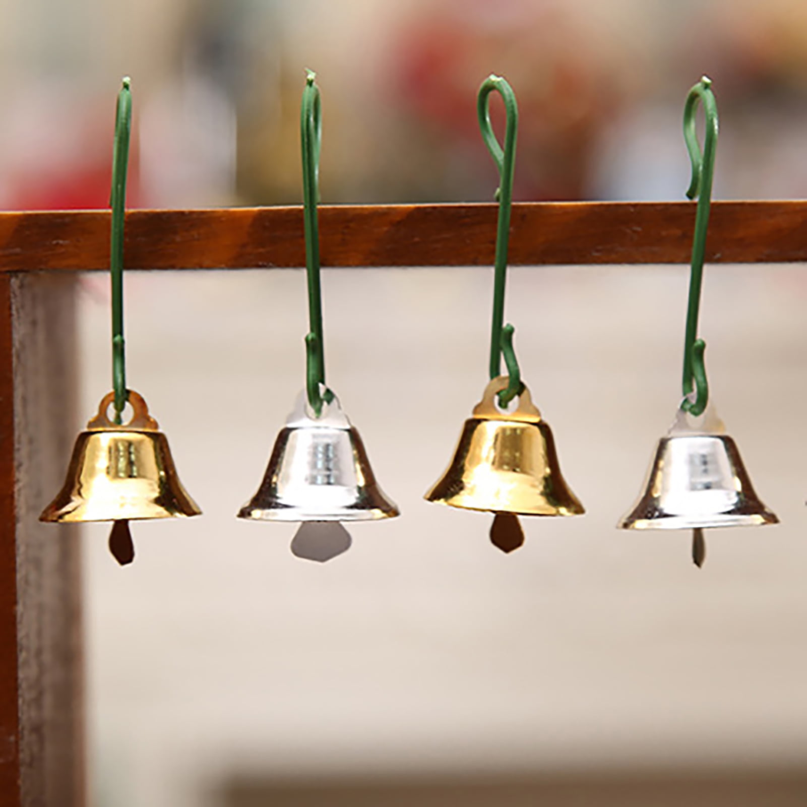 DOITOOL 20PCS Jingle Bells for Crafts Small Vintage Bells, Mini Craft Bells  for Wedding Doors Dog Collar Jewelry Sewing Christmas Decoration (Random