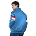 thumbnail image 2 of Men's Starter Light Blue Houston Oilers Triple Option Satin Varsity Vintage Logo Full-Snap Jacket, 2 of 2