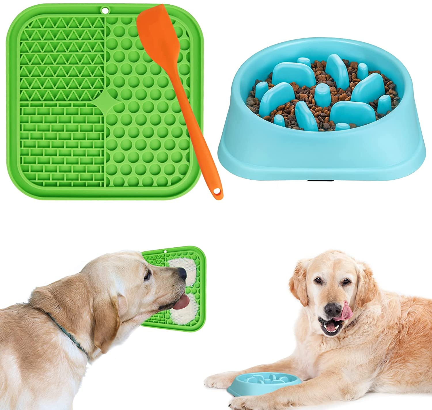 SUMHEN Licking Mat for Dogs, 7.1 Large Size Slow Feeder Slow Licking Pad  for Dog Cats,Dog Lick Mat Treat Dog Cage Training Toy for Boredom, Slow