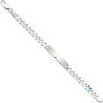 thumbnail image 2 of 925 Sterling Silver Engraveable Curb Link Name Bar Identification ID Bracelet, 2 of 3