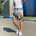 thumbnail image 3 of Daiia Sunset Airplane Travel View Mens Woven Stretch Pajama Short,Short Pajama Pants-Small, 3 of 7