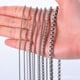 thumbnail image 5 of 1Pc Stainless Steel Square Rolo Stainless Steel Chain Necklace Round Box Necklace Men Women Width 2mm-5mm, 5 of 5
