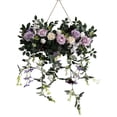 thumbnail image 2 of Anvora Gothic Purple Wedding Arch Floral Swag 25.5 Inch, Halloween Hanging Artificial Flower Garland for Front Door, Reception Wall Party Backdrop Fireplace Wall Wedding Table Halloween Decor, 2 of 7