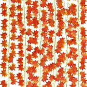 Viworld 24Pcs Fall Maple Leaf Garland, 7.5ft Artificial Maple Leaves Autumn Foliage Hanging Vines Garland for Thanksgiving Home Fireplace Garden Party Decor