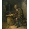 thumbnail image 2 of Abraham Diepraam 15x17 Gold Ornate Wood Frame and Double Matted Museum Art Print Titled - A Man Seated in an Interior&nbsp;With a Pipe, 2 of 4