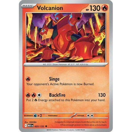 Pokemon ME01: Mega Evolution Uncommon Volcanion #25
