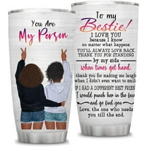Friendship Gifts For Best Friend Women - 20 oz Stainless Steel Insulated Tumbler Cups - You Are My Person Unique Gift For Besties, Soul Sister, Birthday Christmas Gift Idea For Women
