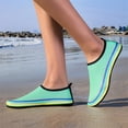 thumbnail image 5 of CIENVNSTG Unisex Wide Width Rainbow Striped Gradient Barefoot Aqua Socks Quick‑Dry Non‑Slip Water Shoes Lightweight Slip‑On Breathable Footwear Green 36, 5 of 6