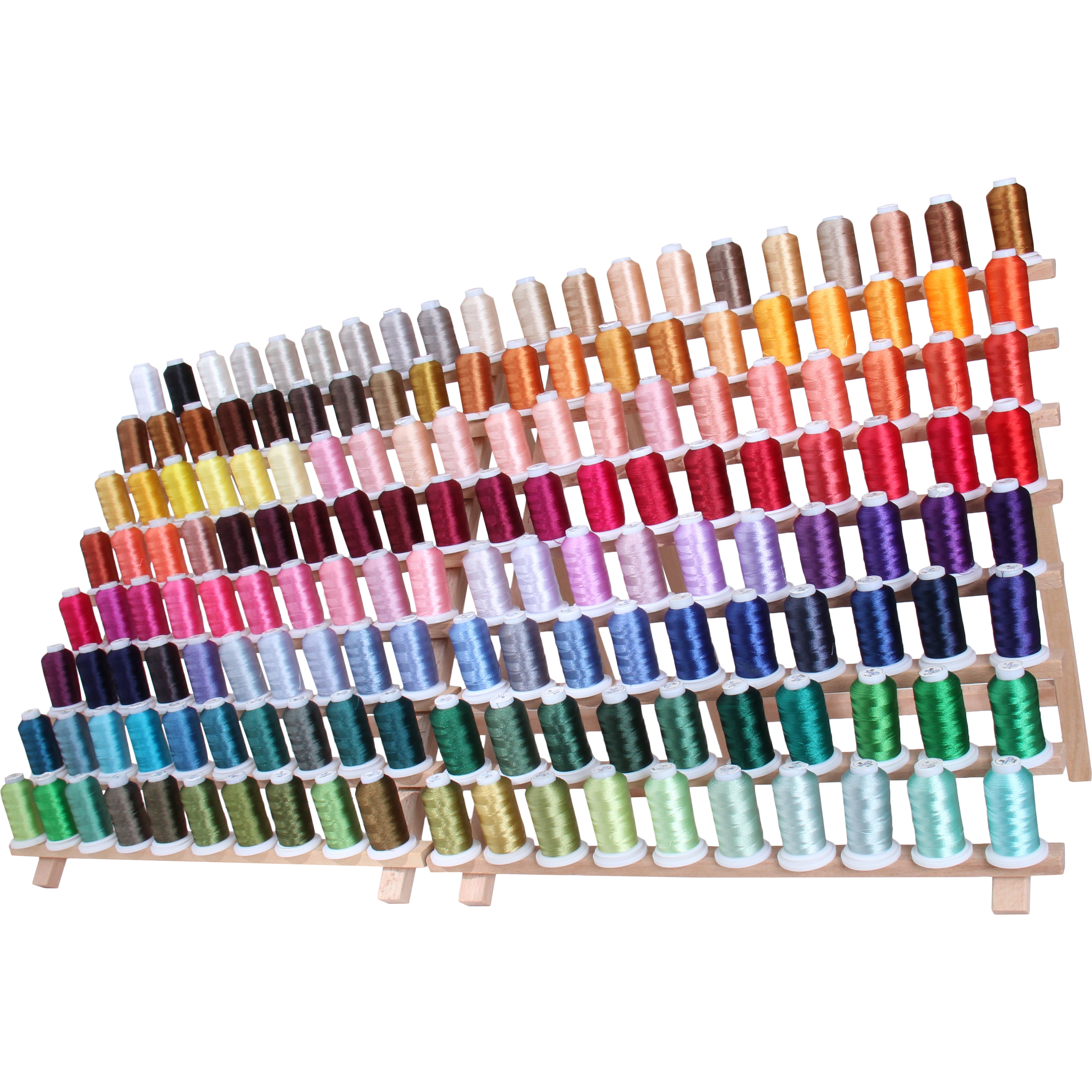Threadart 160 Spool Polyester Embroidery Machine Thread Sets Vibrant, Jewel, Vivid, and Brilliant Color Sets Included | 500M Spools 40wt | For Brother Babylock Janome Bernina Machines - 160 Colors