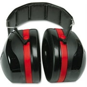 Peltor OPTIME Twin Cup Earmuffs, 105 dBA Noise Reduction, Black, Red, 1 Pair