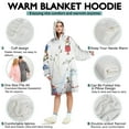 thumbnail image 5 of Wearable Oversized Blanket,White Christmas Gnome Pattern Wearable Blanket Hoodie for Adults,Cozy Hooded Blankets with Super Pockets,Super Warm Fuzzy Pullover for Women & Men, 5 of 6