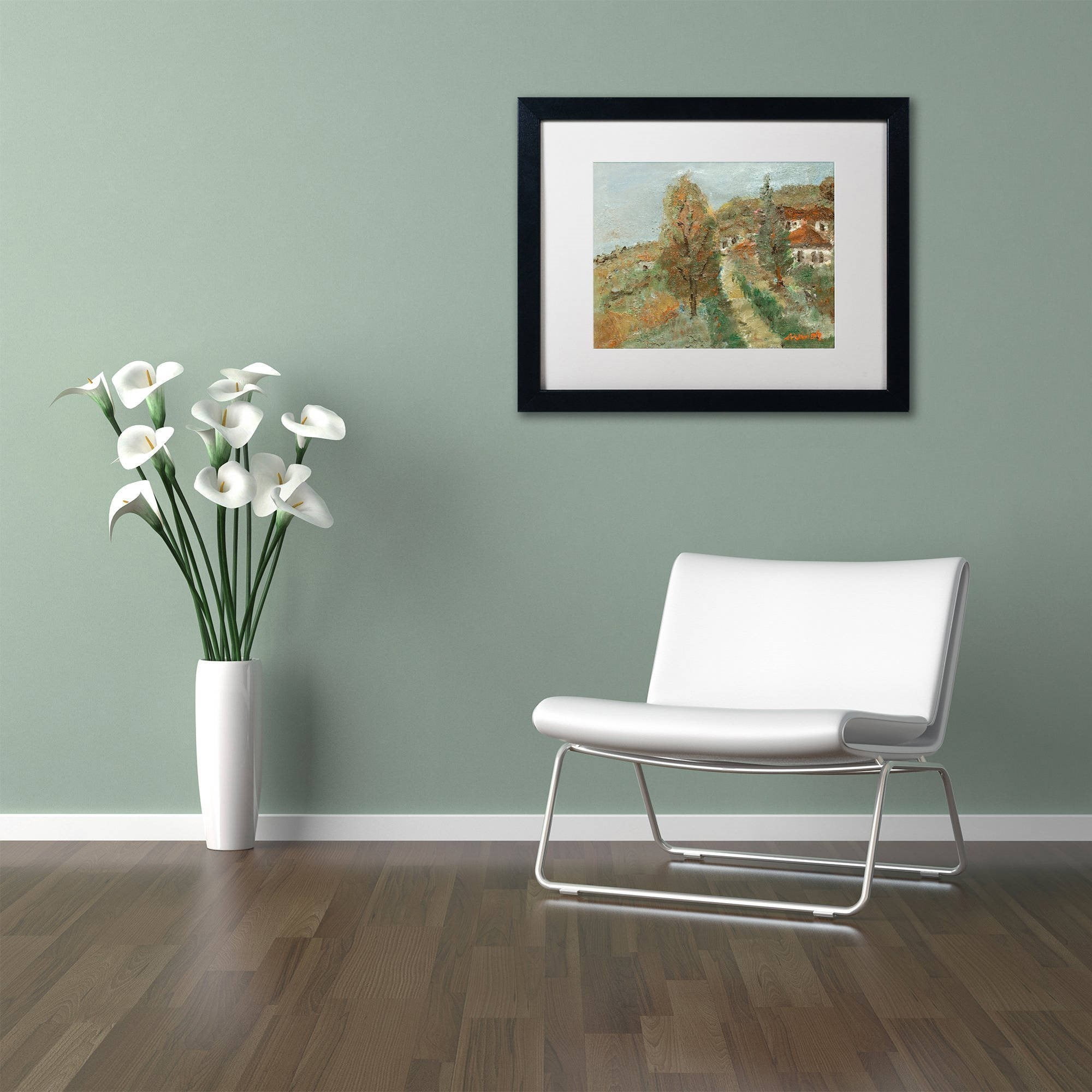 Trademark Fine Art "Last Days of Fall" Canvas Art by Manor Shadian White Matte, Black Frame