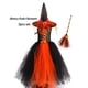 thumbnail image 1 of Disfraz gótico de bruja fantasma de Halloween para niñas, Vestido de manga acampanada para niños, bata de tutú con sombrero de bruja para Purim, fiesta de Carnaval, 1 of 4