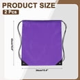 thumbnail image 2 of Mochila con cordón, 2 piezas de mochila de poliéster para gimnasio, bolsas para deportes (púrpura, 34 cm x 43 cm), 2 of 7