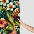 thumbnail image 3 of GOSMITH Leaf Hawaiian Pineapples Tropical Palm Leaves Flowers Green Yellow Pink for Bathroom Shower Curtain Multiple Sizes White, 3 of 7