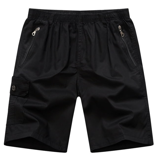 Puntoco Pantalones Cortos Cargo Ligeros Y Transpirables Para La Playa Al Aire Libre, Informales, Diarios, Para Hombre, Negro Xxxxxxl