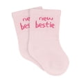 thumbnail image 3 of Gerber Baby Girl Jersey Wiggle Proof Crew Socks, 3-Pack, Sizes 0/6 Months - 6/12 Months, 3 of 6