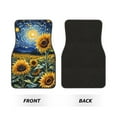 thumbnail image 2 of Kdxio Tapis de Sol Imprimé Tournesol Ciel Étoilé Universel SUV avant Arrière Ensemble Complet 4 Pcs avec Dos en Caoutchouc Antidérapant Accessoires de Voiture pour la Plupart des Voitures, 2 of 7