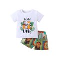 thumbnail image 2 of Baby Boys First Birthday Outfit 6M 12M 18M Wild One Jungle Safari Zoo T-shirt and Shorts Set 1 Year Old 1st Birthday Clothes, 2 of 10